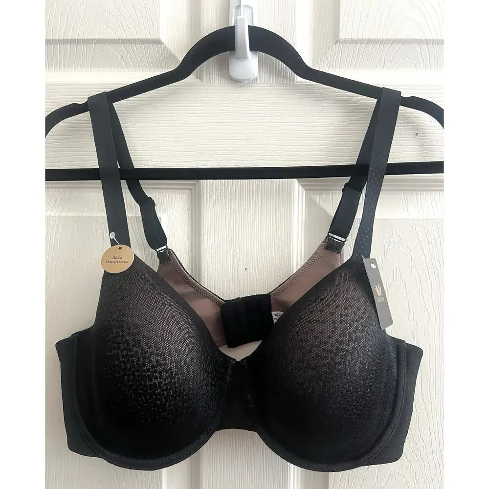 WACOAL Women's Back Appeal Smoothing Full Coverage Underwire Black Bra 40D NWT - Picture 4 of 12